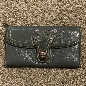 Coach tri-fold grey and pink wallet